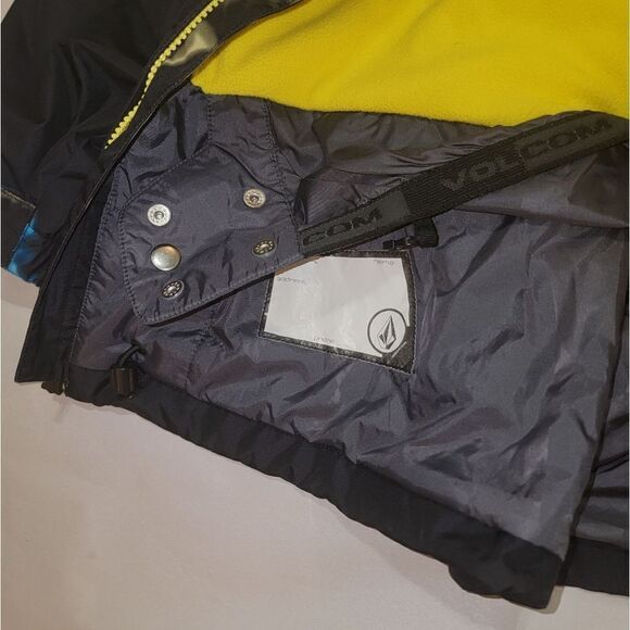 Volcom Volume Insulated Snowboard Jacket Black Multicolor Size Large • Like New! - Picture 7 of 14